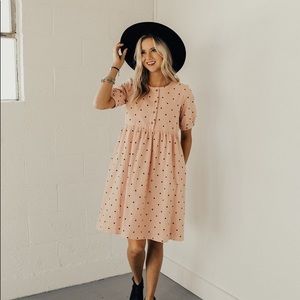 Roolee Brandee polka dot dress - color summer rose